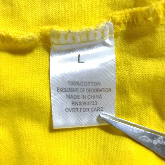 Basketball SkateBoards Mens Sweatshirt Tee Shirt Sz LG Yellow Long Sleeve EUC - Picture 7 of 11